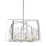 ARC 8 LIGHT PENDANT BY HUBBARDTON FORGE, FINISH: VINTAGE PLATINUM, CLEAR GLASS, | CASA DI LUCE LIGHTING