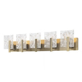 ARC BATH SCONCE BY HUBBARDTON FORGE, FINISH: MODERN BRASS, 5 LIGHT, CLEAR GLASS, | CASA DI LUCE LIGHTING