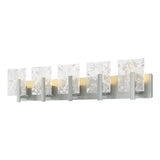 ARC BATH SCONCE BY HUBBARDTON FORGE, FINISH: VINTAGE PLATINUM, 5 LIGHT, CLEAR GLASS, | CASA DI LUCE LIGHTING