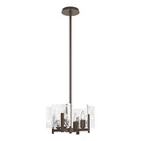 ARC SEMI FLUSHMOUNT BY HUBBARDTON FORGE, FINISH: BRONZE; WHITE SWIRL GLASS, | CASA DI LUCE LIGHTING
