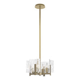 ARC SEMI FLUSHMOUNT BY HUBBARDTON FORGE, FINISH: MODERN BRASS; WHITE SWIRL GLASS, | CASA DI LUCE LIGHTING