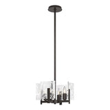 ARC SEMI FLUSHMOUNT BY HUBBARDTON FORGE, FINISH: OIL RUBBED BRONZE; WHITE SWIRL GLASS, | CASA DI LUCE LIGHTING