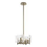 ARC SEMI FLUSHMOUNT BY HUBBARDTON FORGE, FINISH: SOFT GOLD; WHITE SWIRL GLASS, | CASA DI LUCE LIGHTING