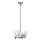 ARC SEMI FLUSHMOUNT BY HUBBARDTON FORGE, FINISH: STERLING; WHITE SWIRL GLASS, | CASA DI LUCE LIGHTING