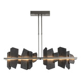 ARDESIA LINEAR LED PENDANT BY HUBBARDTON FORGE, FINISH: NATURAL IRON; ACCENT SLATE, | CASA DI LUCE LIGHTING