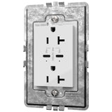 White Adorne 20A Tamper Resistant Receptacle Ultra Fast 30W Power Delivery USB by Legrand Adorne