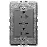 Magnesium Adorne 20A Tamper Resistant Receptacle Ultra Fast 30W Power Delivery USB by Legrand Adorne