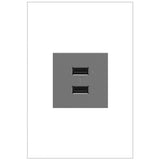 Magnesium Adorne Ultra Fast USB Type A/A Outlet by Legrand Adorne