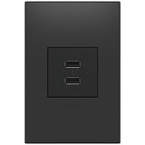 Graphite Adorne Ultra Fast USB Type A/A Outlet by Legrand Adorne