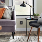 Graphite Adorne Ultra Fast USB Type A/A Outlet in Living Room