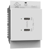 White Adorne Ultra Fast Plus Power Delivery USB Type CC Outlet by Legrand Adorne