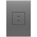 Magnesium Adorne Ultra Fast Plus Power Delivery USB Type CC Outlet by Legrand Adorne