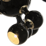 Gold Plated and Glossy Black Atomic Suspension by Delightfull