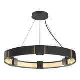 AURA PENDANT BY HUBBARDTON FORGE, FINISH: NATURAL IRON; CLEAR GLASS, | CASA DI LUCE