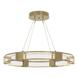 AURA SUSPENSION BY HUBBARDTON FORGE, FINISH: MODERN BRASS; SEEDED CLEAR GLASS, | CASA DI LUCE LIGHTING