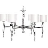 Aire 1719/6 Chandelier by Pedret, Finish: Chrome, Titanium, Gold, , | Casa Di Luce Lighting