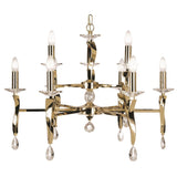 Aire 2719/6+3 Chandelier by Pedret, Finish: Gold, , | Casa Di Luce Lighting