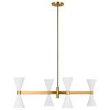 Albertine Linear Chandelier By Aerin-Matte White