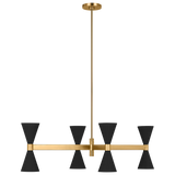 Albertine Linear Chandelier By Aerin-Midnight Black