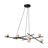 Amara Linear Suspension by Kuzco - Black/Glossy Opal Glass