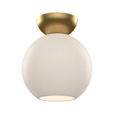 Arcadia Ceiling Light by Kuzco - Brushed Gold/Opal Glass, Medium