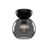 Arcadia Ceiling Light by Kuzco - Black/Smoked, Small