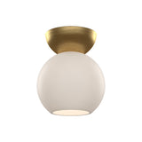 Arcadia Ceiling Light by Kuzco - Brushed Gold/Opal Glass, Small