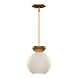 Arcadia Pendant by Kuzco - Brushed Gold Opal Glass