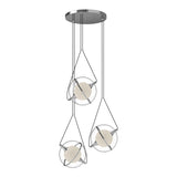 Aries 3-Light Chandelier by Kuzco - Chrome, Medium in white background