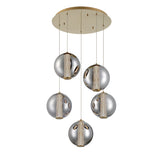 Atomo Multilight Suspension By Eurofase - 5 Lights Gold