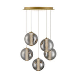 Atomo Multilight Suspension By Eurofase - 5 Lights Gold