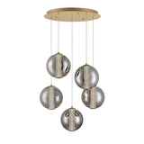 Atomo Multilight Suspension By Eurofase - 5 Lights Gold
