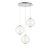 Atomo Multilight Suspension By Eurofase - 3 Lights Chrome