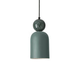 BELL PENDANT LIGHT BY AROMAS DEL CAMPO, METAL: BLACK, MARBLE: GREEN, CERAMIC DOMEC: PALETTE COLURS, , | CASA DI LUCE LIGHTING