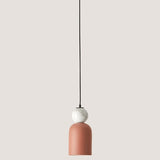 BELL PENDANT LIGHT BY AROMAS DEL CAMPO, METAL: BLACK, MARBLE: WHITE, CERAMIC DOMEC: PALETTE COLURS, , | CASA DI LUCE LIGHTING