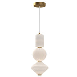 Bijou Geometric LED Pendant By Alora, Finish: Aged Gold