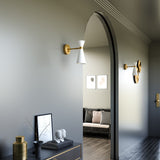 Blake Wall Sconce By Alora, Finish: Aged Gold / White