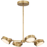 Blanco Chandelier By Alora, Finish: Vintage Brass