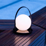 Bola Lantern Table Lamp by Pablo, Finish: Black-Matte Black, Black-Brass, Black-Gunmetal, Tan-Matte Black, Tan-Brass, Tan-Chrome, , | Casa Di Luce Lighting