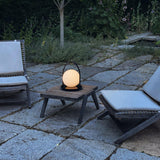 Bola Lantern Table Lamp by Pablo, Finish: Black-Matte Black, Black-Brass, Black-Gunmetal, Tan-Matte Black, Tan-Brass, Tan-Chrome, , | Casa Di Luce Lighting