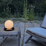 Bola Lantern Table Lamp by Pablo, Finish: Black-Matte Black, Black-Brass, Black-Gunmetal, Tan-Matte Black, Tan-Brass, Tan-Chrome, , | Casa Di Luce Lighting