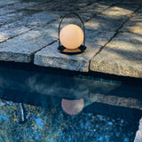 Bola Lantern Table Lamp by Pablo, Finish: Black-Matte Black, Black-Brass, Black-Gunmetal, Tan-Matte Black, Tan-Brass, Tan-Chrome, , | Casa Di Luce Lighting