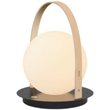 Bola Lantern Table Lamp by Pablo, Finish: Tan-Matte Black, , | Casa Di Luce Lighting