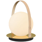 Bola Lantern Table Lamp by Pablo, Finish: Tan-Brass, , | Casa Di Luce Lighting