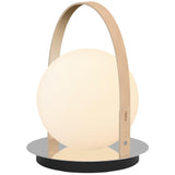 Bola Lantern Table Lamp by Pablo, Finish: Tan-Chrome, , | Casa Di Luce Lighting