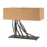 BRINDILLE TABLE LAMP BY HUBBARDTON FORGE, FINISH: BLACK; SHADE: DOESKIN SUEDE, | CASA DI LUCE LIGHTING