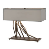 BRINDILLE TABLE LAMP BY HUBBARDTON FORGE, FINISH: BRONZE; SHADE: MEDIUM GREY, | CASA DI LUCE LIGHTING