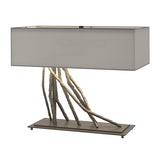 BRINDILLE TABLE LAMP BY HUBBARDTON FORGE, FINISH: DARK SMOKE; SHADE: MEDIUM GREY, | CASA DI LUCE LIGHTING