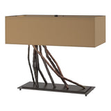 BRINDILLE TABLE LAMP BY HUBBARDTON FORGE, FINISH: OIL RUBBED BRONZE; SHADE: DOESKIN SUEDE, | CASA DI LUCE LIGHTING