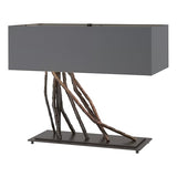 BRINDILLE TABLE LAMP BY HUBBARDTON FORGE, FINISH: OIL RUBBED BRONZE; SHADE: MEDIUM GREY, | CASA DI LUCE LIGHTING